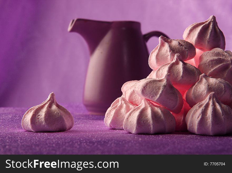 A delicious close-up view of pink Marshmallows