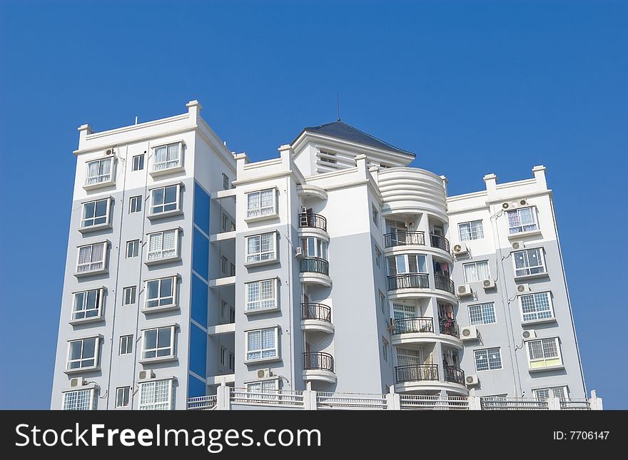 Pure blue background of modern architecture. Pure blue background of modern architecture.