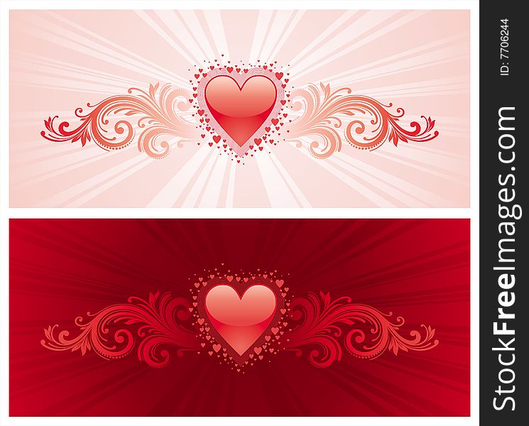 Heart with decorative ornament - vector illustration. Heart with decorative ornament - vector illustration