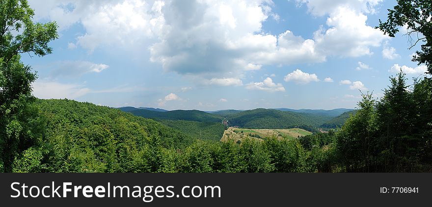 Panoramic view over the Oak Forest in Hungary. Panoramic view over the Oak Forest in Hungary
