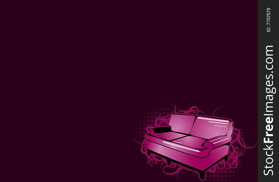 Modern sofa vector designed for interior business promotion