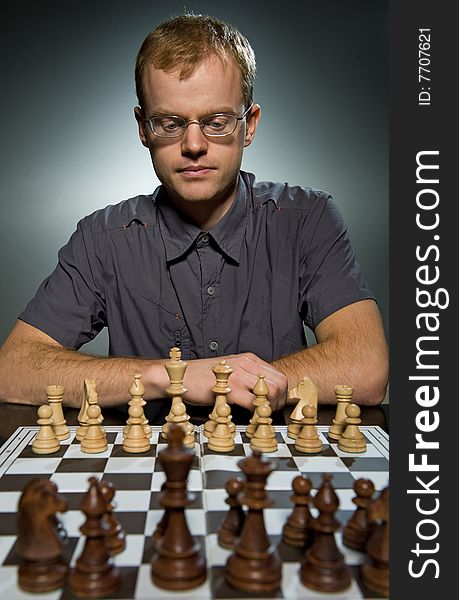 Picture of a Thoughtful chess master