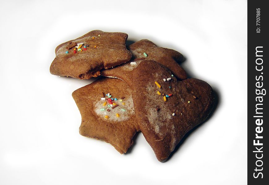 Four tasty cookies with sugar