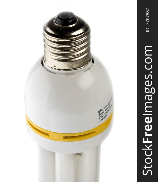 Electrical fluorescent energy-saving lamp at white