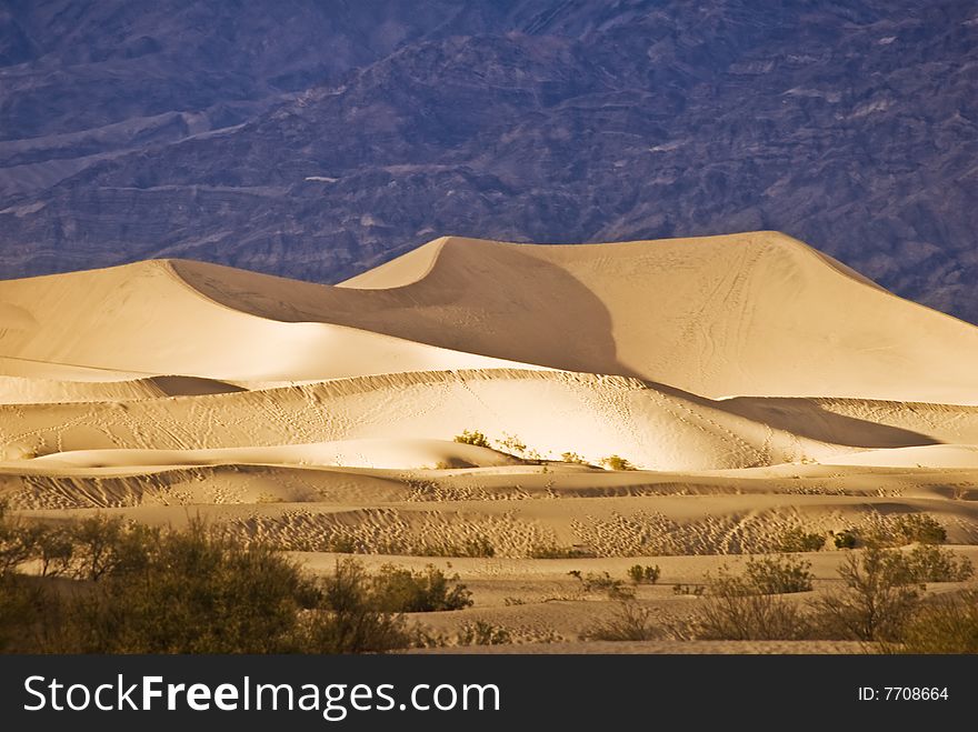 This is a picture of sand dunes in Death Valley National Park