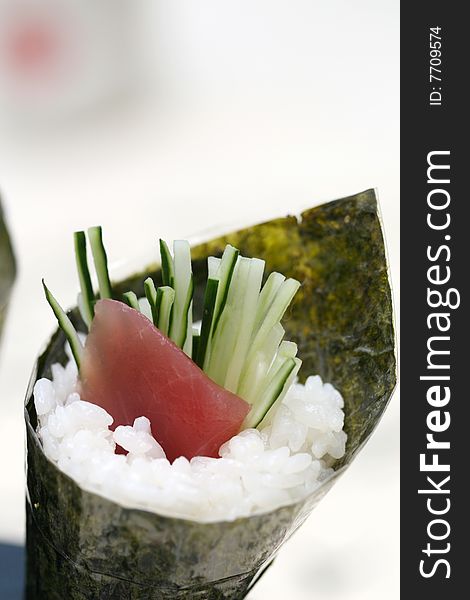 Prepared And Delicious Sushi Taken In Studio