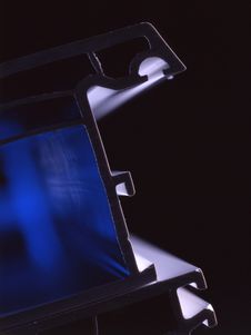 Window Profile With Blue Illumination Stock Photography Window Profile With Blue Illumination Stock Photography