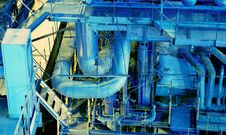 Pipes, Tubes, Machinery And Steam Turbine Royalty Free Stock Images Pipes, Tubes, Machinery And Steam Turbine Royalty Free Stock Images