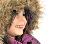 Winter Cutie-portrait Of A Young Girl In A Hood Royalty Free Stock Image Winter Cutie-portrait Of A Young Girl In A Hood Royalty Free Stock Image