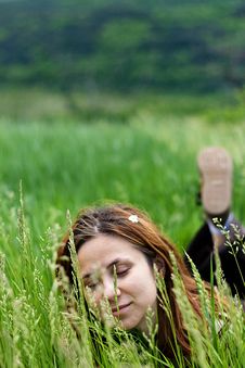 Beautiful Girl Lying Down Of Grass Stock Image Beautiful Girl Lying Down Of Grass Stock Image