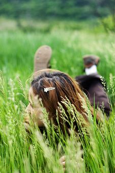Beautiful Girl Lying Down Of Grass Stock Image Beautiful Girl Lying Down Of Grass Stock Image