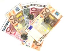 Euro Coins And Banknotes Royalty Free Stock Image