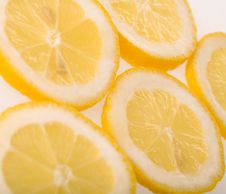 Slices Of Lemon Isolated On White Background Royalty Free Stock Photography Slices Of Lemon Isolated On White Background Royalty Free Stock Photography