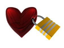Locked Heart Royalty Free Stock Photo Locked Heart Royalty Free Stock Photo