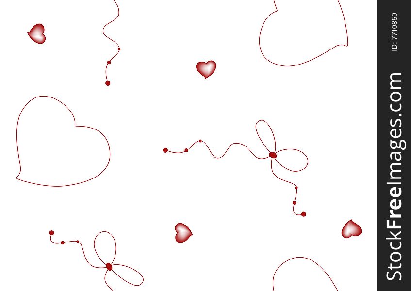 Vector seamless pattern with heart