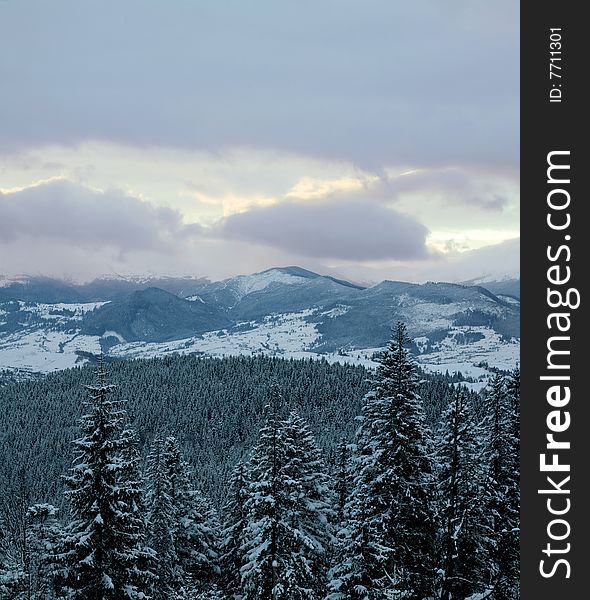 Stock photo: an image of beautiful mountains in winter. Stock photo: an image of beautiful mountains in winter