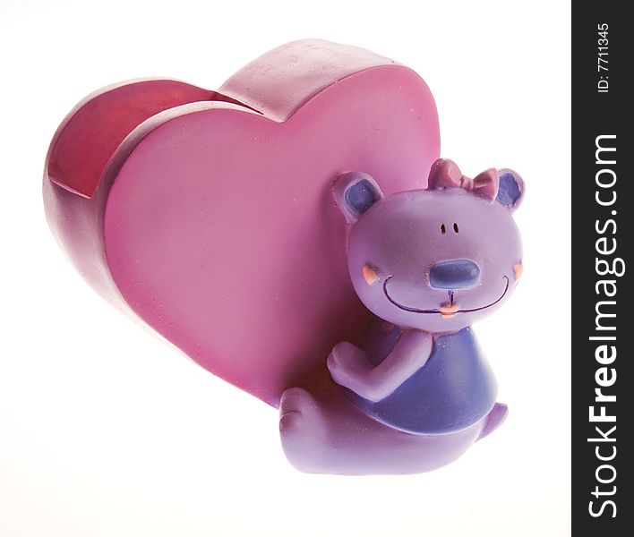 Heart shaped money box