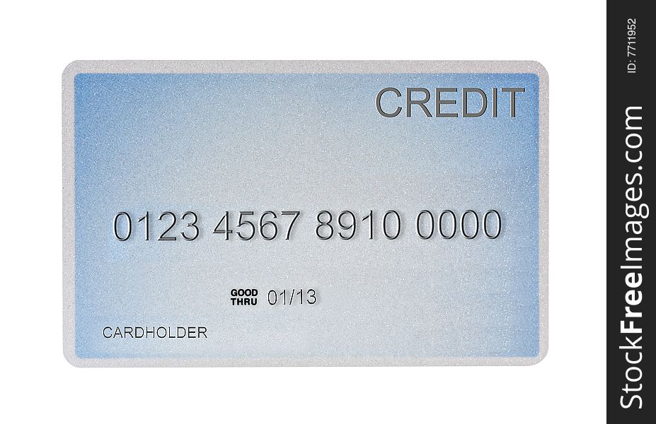 Credit card isolated on a white background