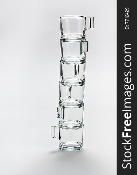 Perfect clean water glass against a white background. Perfect clean water glass against a white background