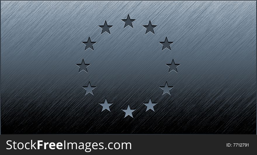 Image of metallic European Union flag