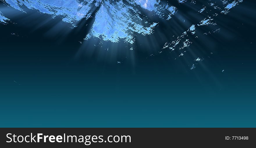 Image of blue underwater scene