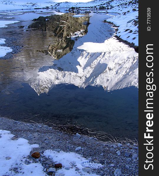 Reflection In Mountain Lake