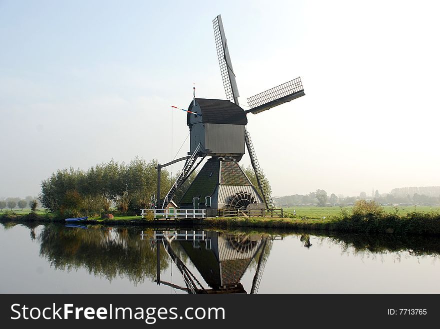 Windmills in Kinderdijk near Rotterdam (Holland)