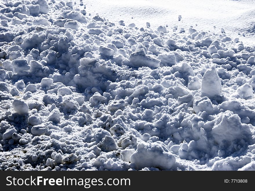 Abstract snow pattern - for background use - in blue light