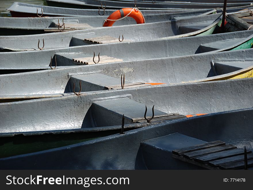 Boats in a repetitive row