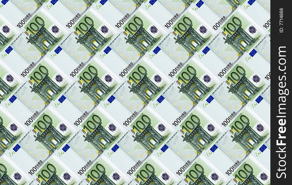 Money bills euro forming background