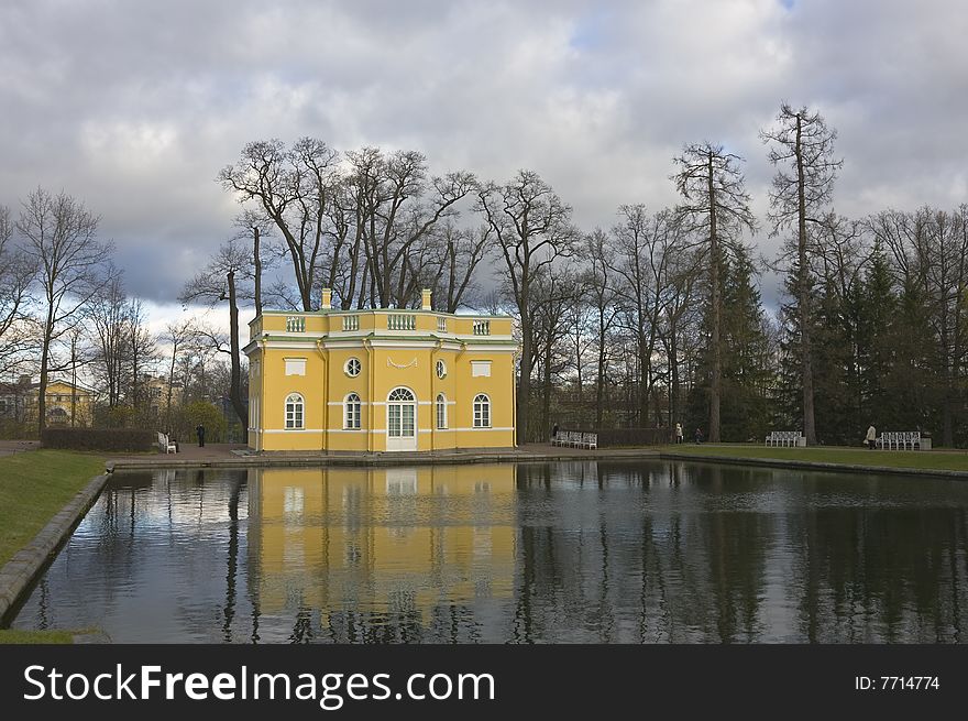 Bathhouse pavilion in Ekaterininsky park, Tsarskoe Selo (Pushkin), St. Petersburg