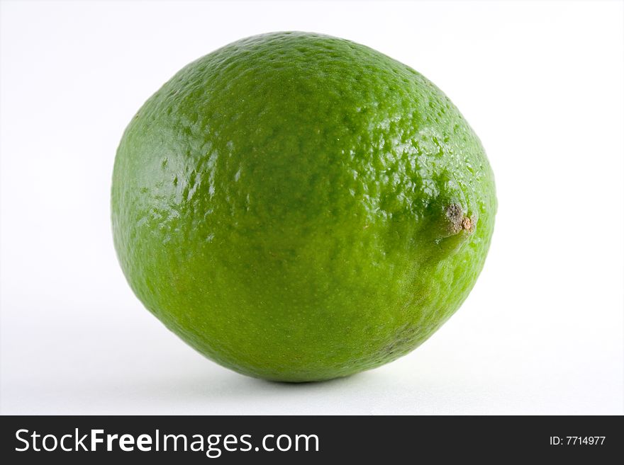 Green Lime on white background