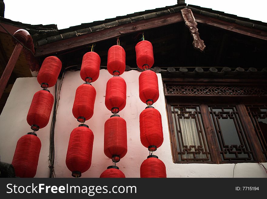 People like to hang this kind of lantern out their house for holiday in china