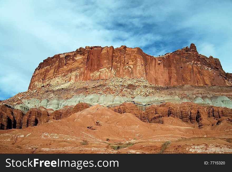 Rock formation at capitol reef national park Utah