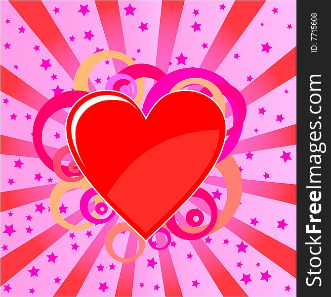 Valentine background vector illustration heart