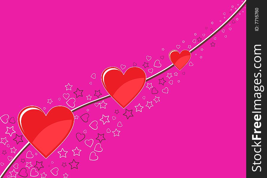 Valentine's Day Heart Background vector