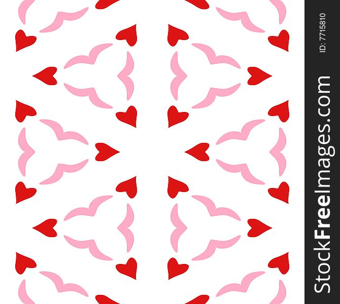 A seamless tiling pattern for Valentines Day. A seamless tiling pattern for Valentines Day.