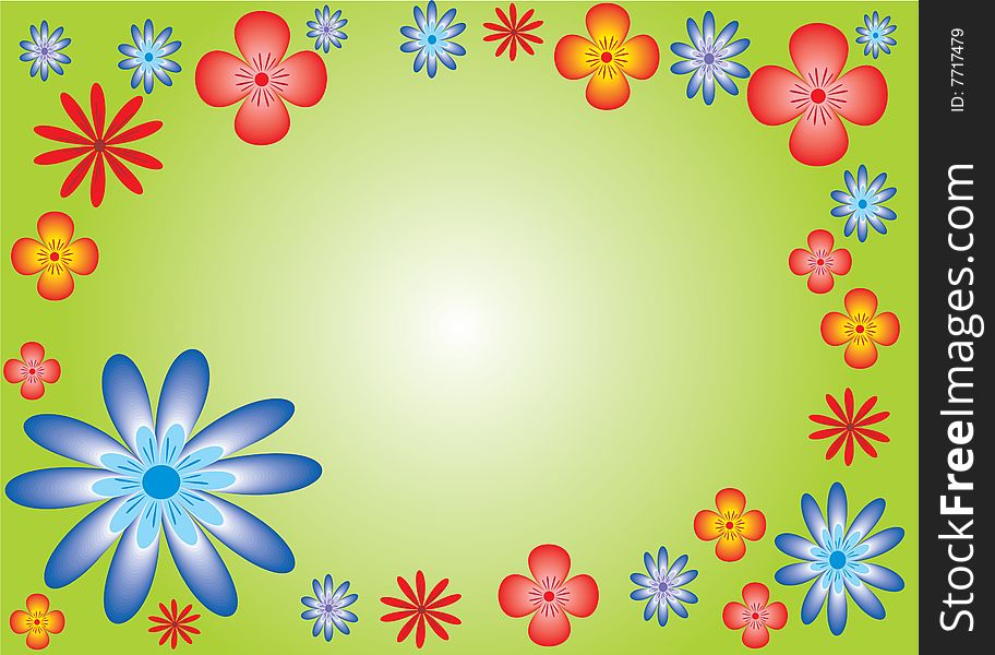 Flower background with room for text