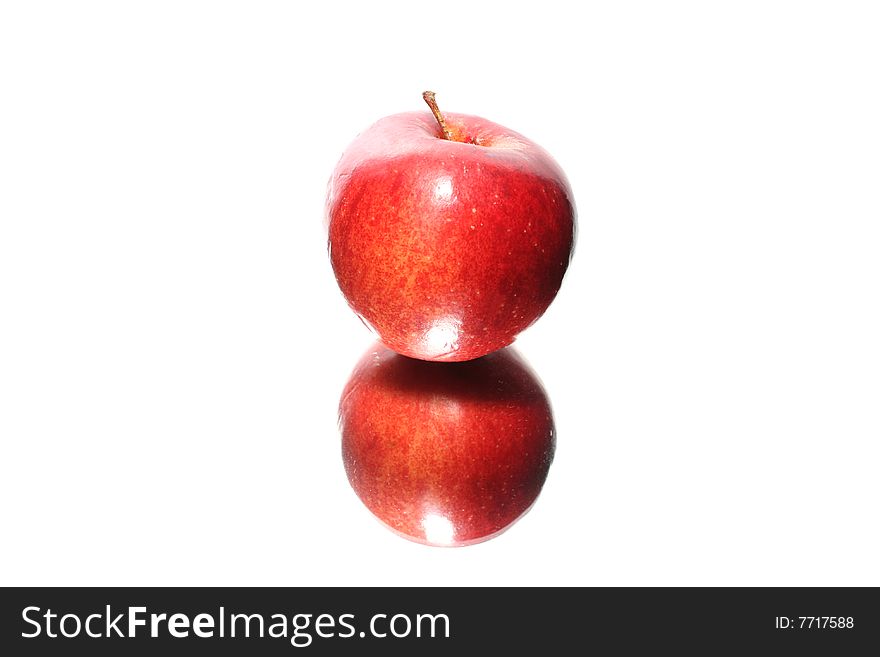 This is a Red Apple on isolated background