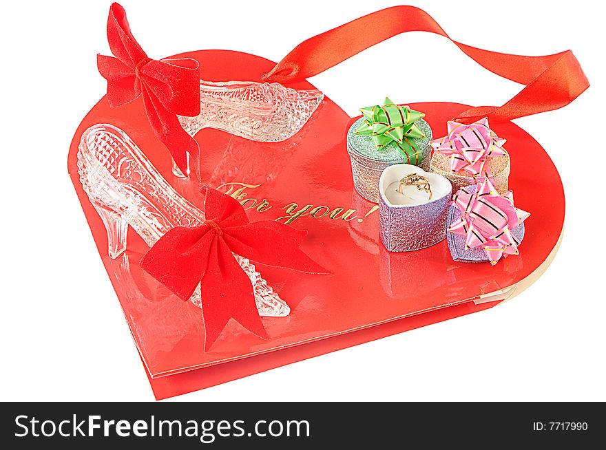 Gifts to sweet one with clipping path