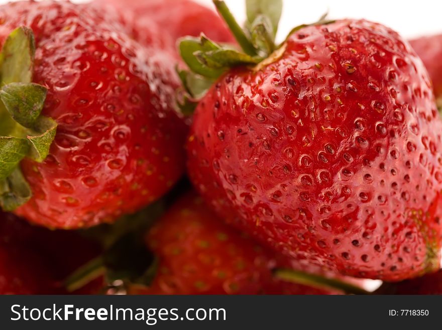 Picture of isolated strawberries