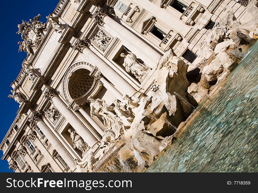 Most Famous Trevi Fountain In Rome