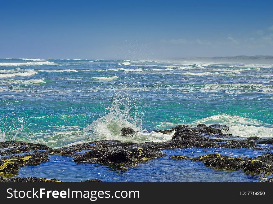 Blue sky, beach and blue sea