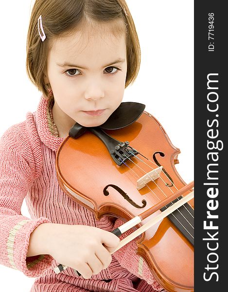 Little girl with violin