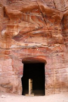 Stone Formation In Rock City Petra Royalty Free Stock Photo