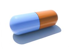 An Isolated Blue And Orange Capsule Stock Images An Isolated Blue And Orange Capsule Stock Images