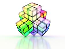3D Crossed Colorful Structure Stock Images 3D Crossed Colorful Structure Stock Images