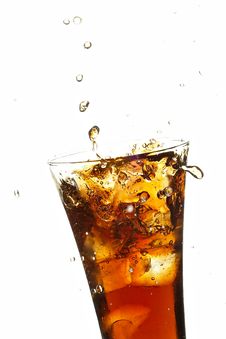 Glass With Cola And Ice Royalty Free Stock Photo Glass With Cola And Ice Royalty Free Stock Photo