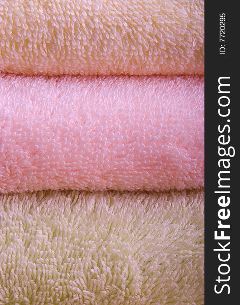 Colorful towels isolated