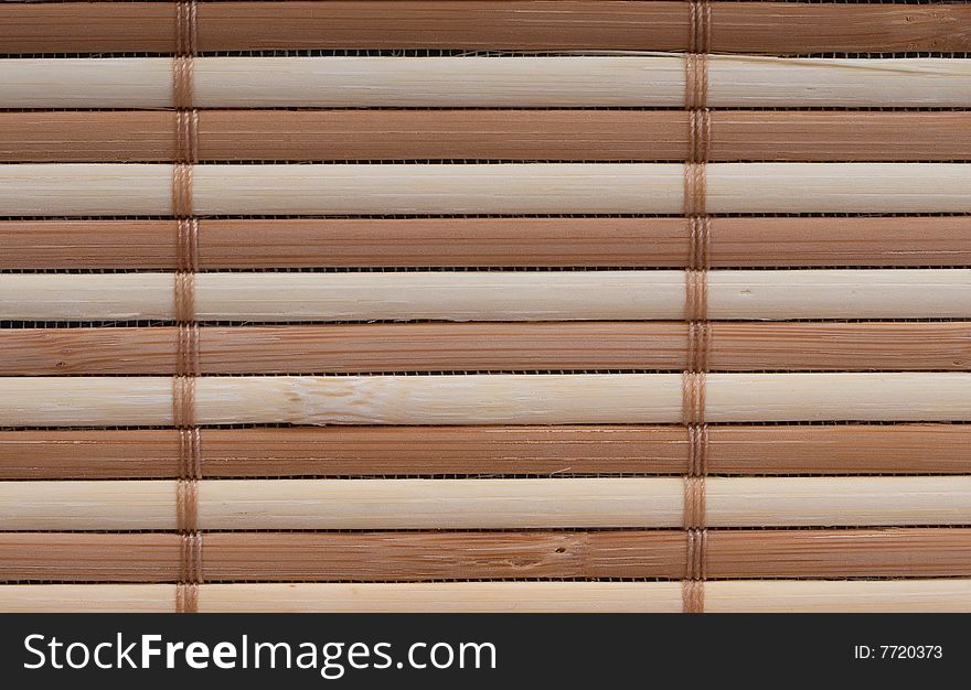 Close up wooden mat texture